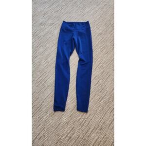 Womens Nike Dri Fit Electric Blue Mid Waist Ankle Length Leggings Size XS